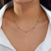 Stainless Steel Exquisite Love Heart Necklace For Women Romantic Double Color Enamel Heart Choker Party Valentine Jewelry Gift