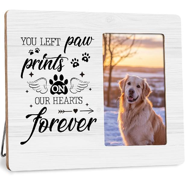 Pet Memorial Gifts for Dogs Remembrance Picture Frame, Loss of Dog Sympathy Gift, My Hardest Goodbye Frames Fits 4x6 Photo