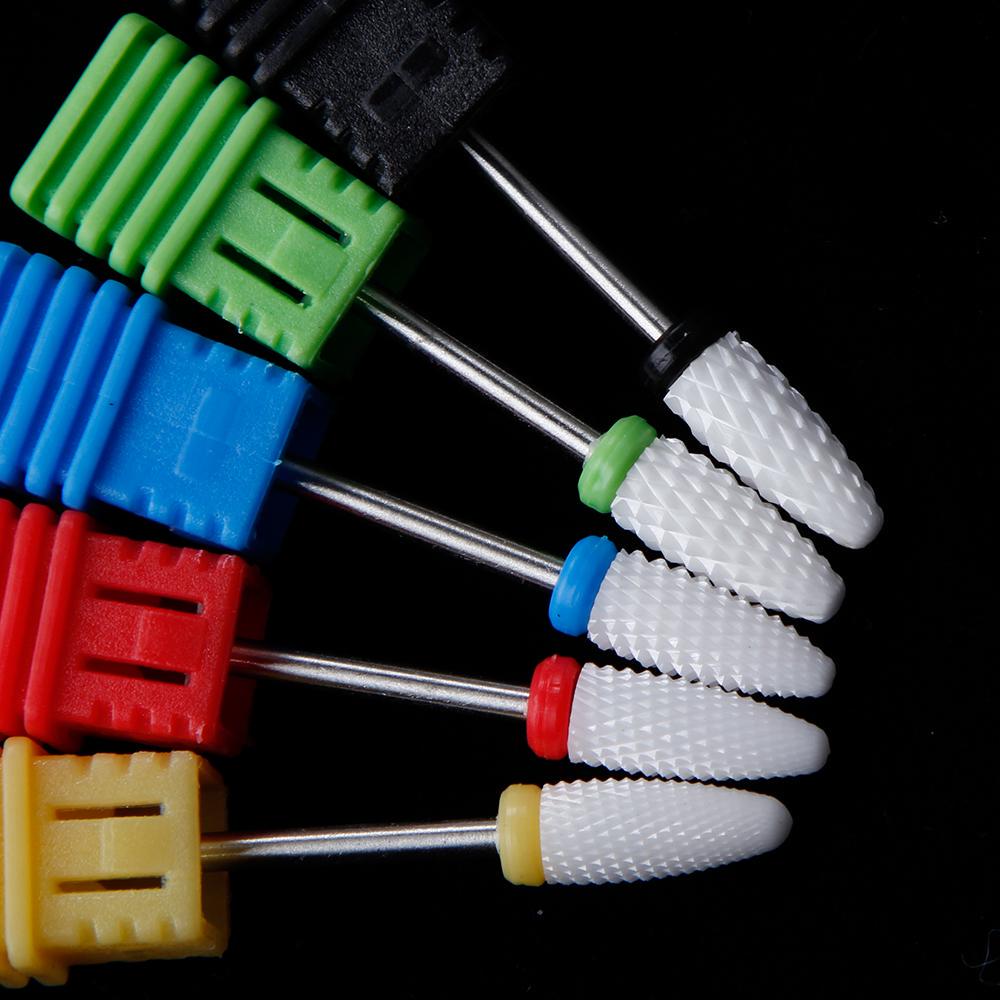Foret à ongles en céramique pour Machine de manucure électrique outils d'art des ongles fraises pour enlever les cuticules