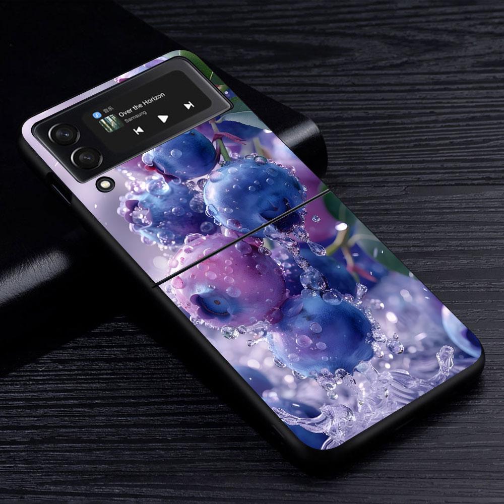 Orange Fruit Watermelon Case for Samsung Galaxy Z Flip4 Flip3 5G PC Hard Cell Phone Shell Z Flip 4 3 Black Zflip4 Zflip3 Cover