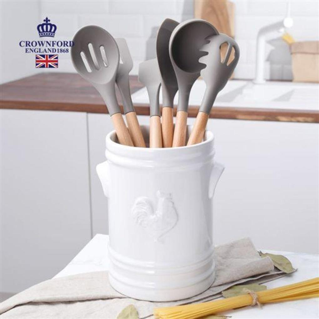 Набор кухонных инструментов из силикона Crownford, 7 предметов_Белый