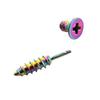 Hisera Children's Screw-Shaped Ear Bone Stud Fashionable Stainless Steel Piercing Earrings for Wedding Gift Party
