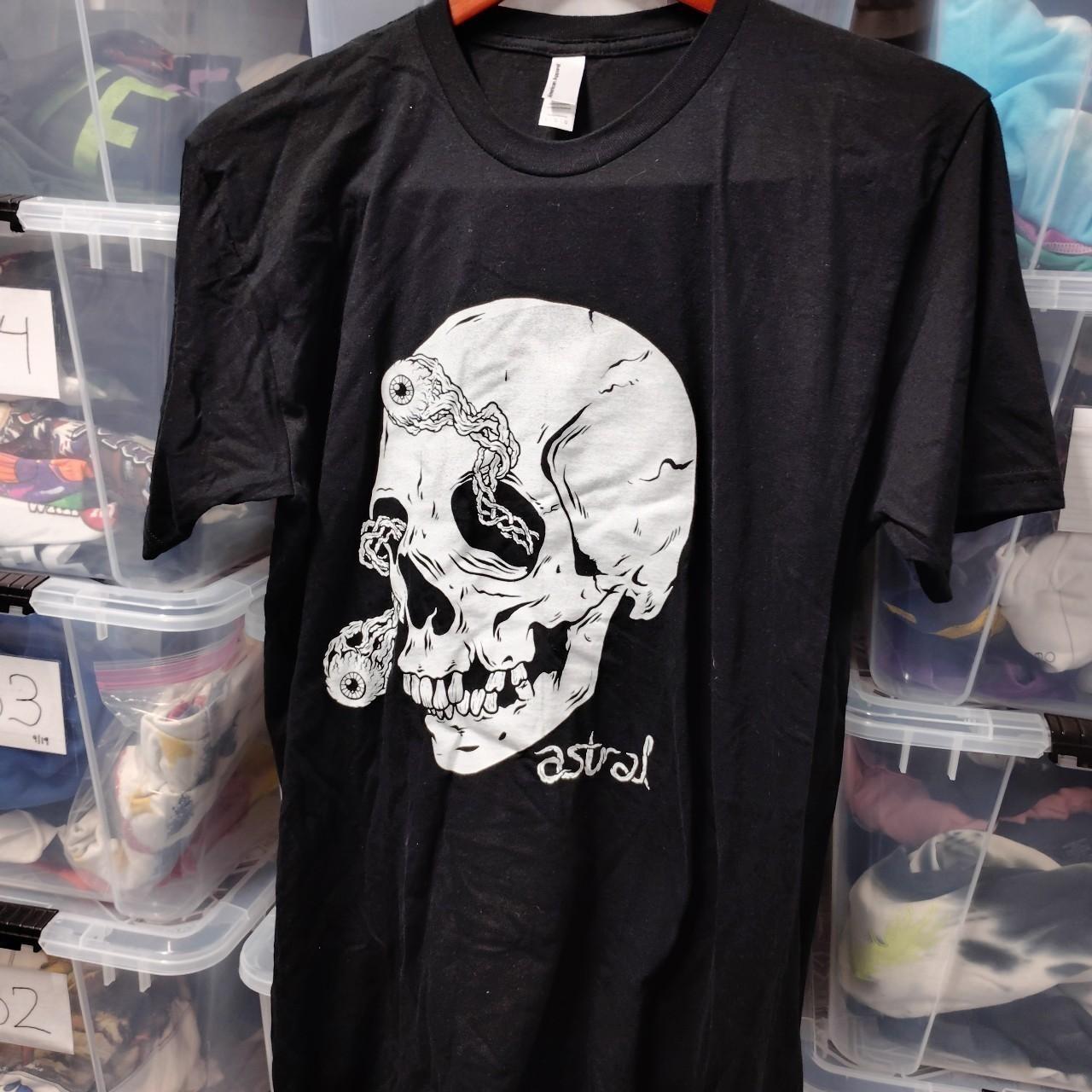 Astral Band Tattoo Metal Skull  Size Large American Apparel A334 Unisex T-Shirt S