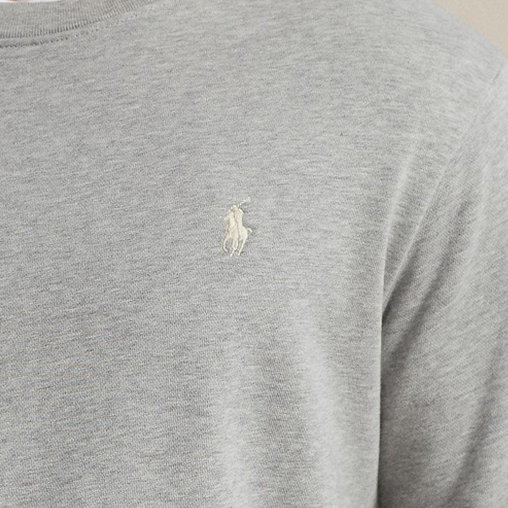 Polo Ralph Lauren FW23 Solid Logo Embroidered Crewneck Sweatshirt Men Sweatshirt Gray MNPOKNI16823167-020