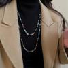 Bohemia Glass Beads Necklace Rainbow Chokers Necklace Strand Sweater Chain  For Women Female