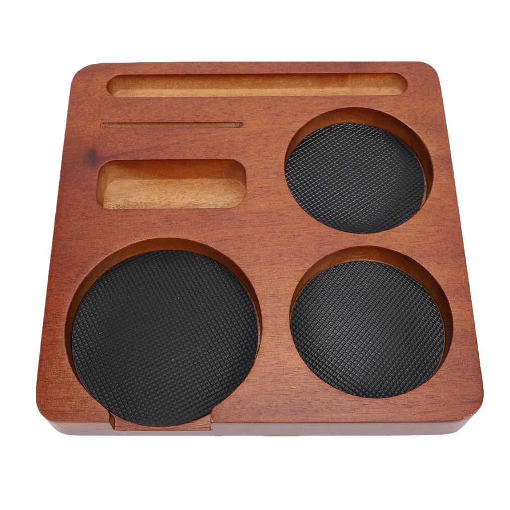   Filter Holder with Non-Slip Support for Coffee Pressing Station in Walnut Wood