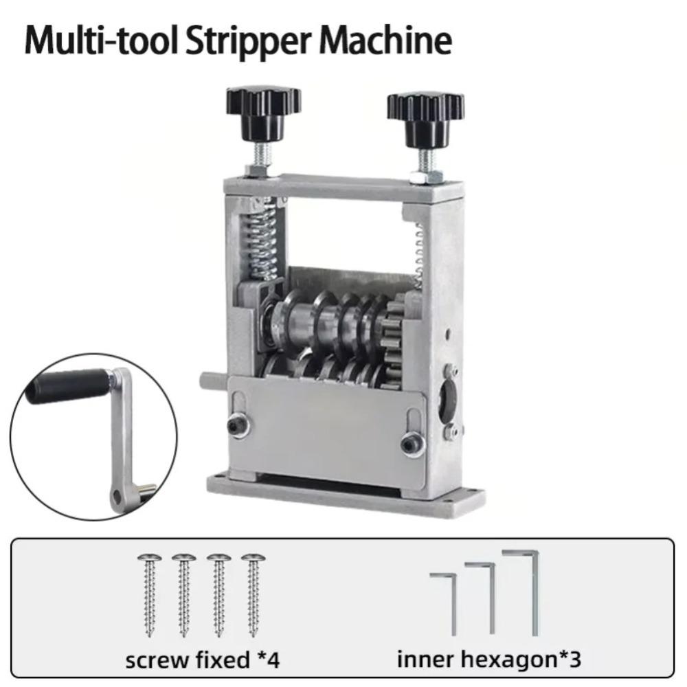 Double Drive Manual Wire Stripping Machine Hand Crank Heavy Duty Copper Wire Stripper Universal Stripping Tool