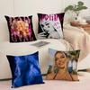 Singer B-Bad G-Gyal Cushion Cover Breathable Linen Pillow Cover Skin-Friendly Home Decor Pillowcase With Hidden Zipper