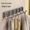 ZNMW Punch-Free 7-Hook Bathroom Wall Hanger (2-Pack)