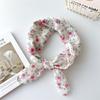 Cotton Linen Neckerchief Square Sunscreen Head Scarf Elegant Neck Scarf