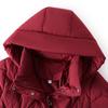 Plus Size XL-6XL Middle Age Women's Puffer Jacket Winter Outerwears Hooded Elegant Thick Warm Down Coats