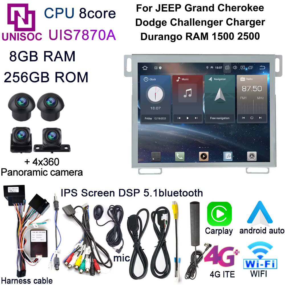 Ysmd8 For Dodge Challenger Charger Durango RAM 1500 2500 For JEEP Grand Cherokee Car Radio Multimedia Player Android Auto Carplay GPS