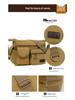 Hochwertige Herren-Canvas-Umhängetasche mit Doppeltaschen für Reisen