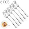 Dinner Forks Set of 6 Food Grade Stainless Steel Silverware Forks Mirror Finish Salad Forks, Use for Home,Kitchen or Restaurant, 8 Inches