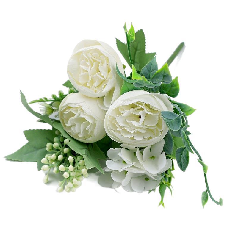 Wedding Simulation Bouquet Home Decoration Flower Simulation Rose Photography Bouquet Small Handle Flower Peony