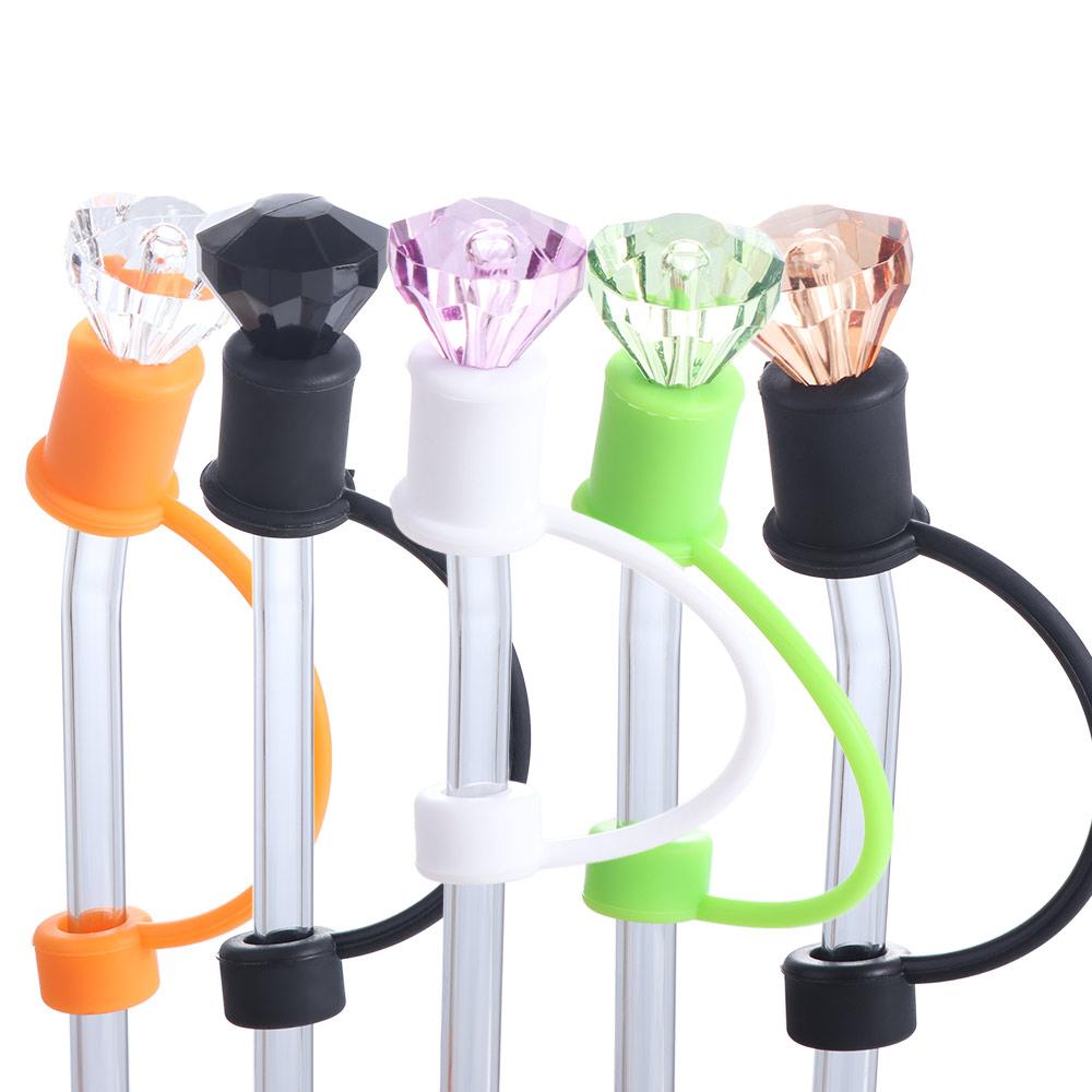 Shape Drinking Straws Plug Silicone Drinking Dust Cap Straw Tip Covers Kitchen