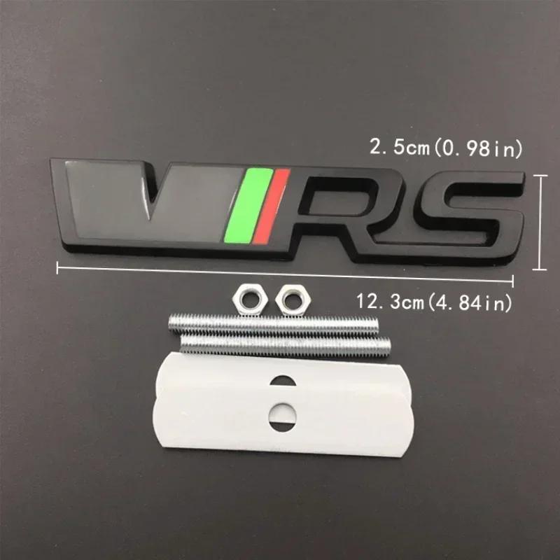 msdf2 For Skoda Rapid Kodiaq Yeti Karoq VRS 2 A7 Tour RS Octavia Fabia Superb Alloy Emblem Car Front Grille Badge Stickers Accessories