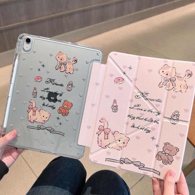 Acrylic Flip Cover Case IPad 10.2 Inch 7th 8th 9th Gen 10 11 Air 5 6 With Auto Sleep Wake Anti-Drop Cute Cartoon