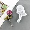 Flower Silicone Resin Mold,Rose Epoxy Resin Casting Mold for DIY Craft Car Pendant Jewelry Making Keychain Silicone Mold