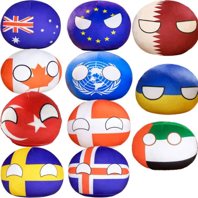 Countryballs Toy Anime Polandball Plush Pendant Doll Childrens Pillow Throw