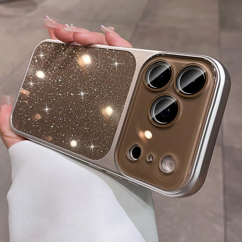 

Luxury Bling Glitter Case for iPhone 17 Pro Max AI Camera Control Button Glass Lens Protector Cover for iPhone 14 15 16 Pro Max iPhone17 Pro Max