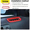 TESIN Car Red Interior Decoration Cover Stickers For Ford Mustang 2009 2010 2011 2012 2013 2014 Exterior Accessories Car