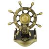 Pirate Decor Alloy Retro Style Glossy Durable Nautical Rudder Ornaments for Homes Bars