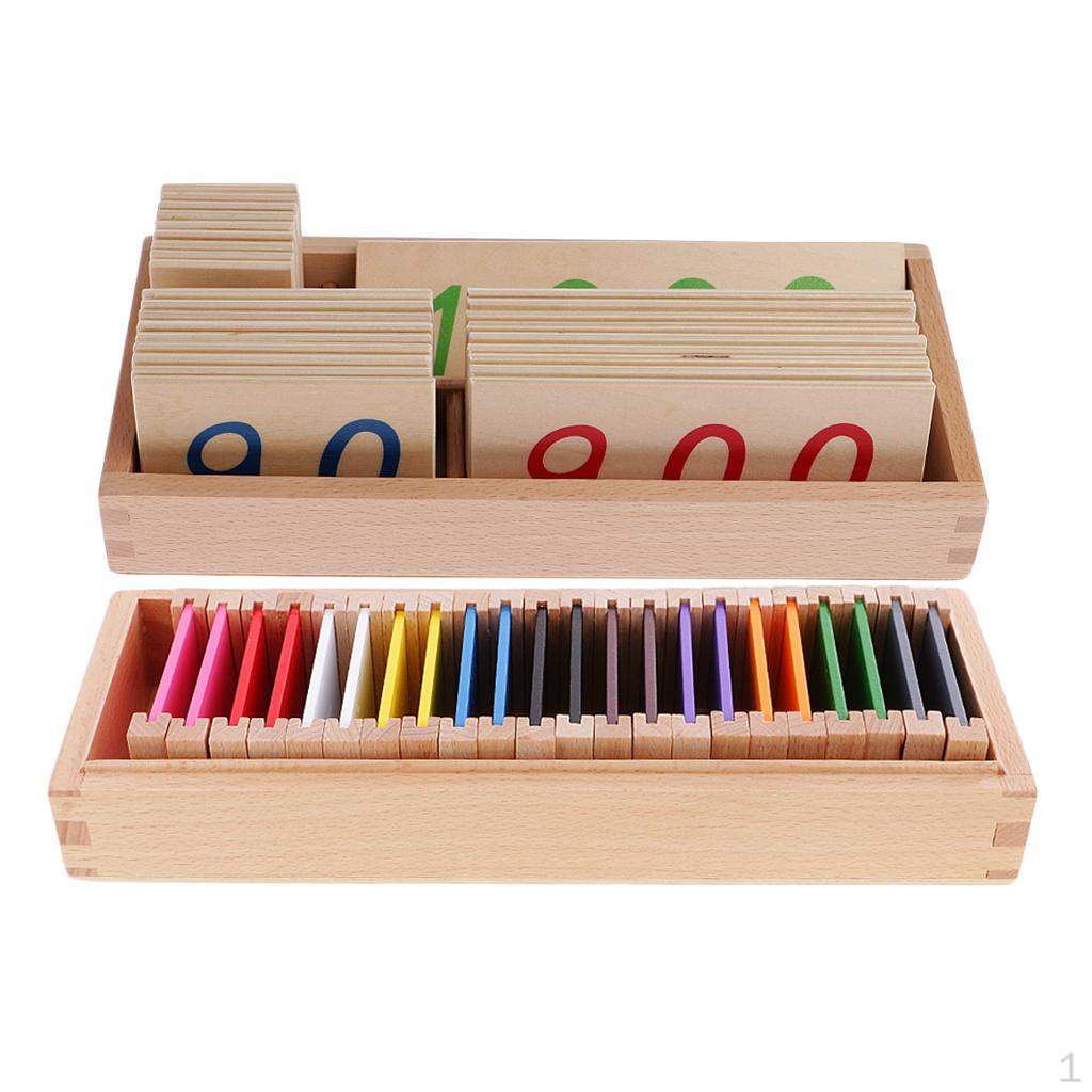 Montessori Wooden Toys Number Color for Kids Early Learning