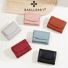 Baellerry Genuine Leather Short Wallets for Women Fashion Coin Purse Tri-fold Card Holder Mini Purses