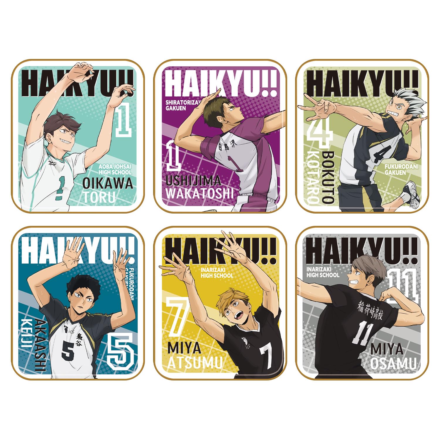 Heart Chara Tab Can 2 Candy Toy Set of Haikyu!! Semi-Chocolate [Box 18]