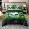 Football Single Duvet Cover Set Sport Theme Colorful Football  Cartoon Bedding Set with 1 Pillowcases 75*50, Gift for Boys Girls