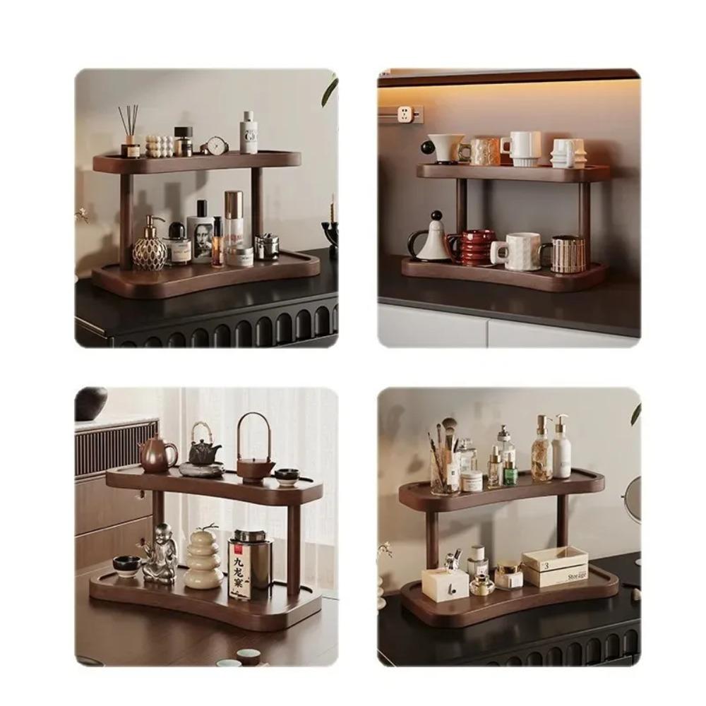 Wooden Cosmetic Organizer Desktop Makeup Storage Box for Perfume Lipstick Jewelry Vanity Table Skincare Jewelry Storage