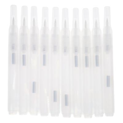 10Pcs Empty Paint Pen Soft Brush Tip Clear Pen Rod Refillable Empty Acrylic Marker for Sketching Art Drawing Coloring