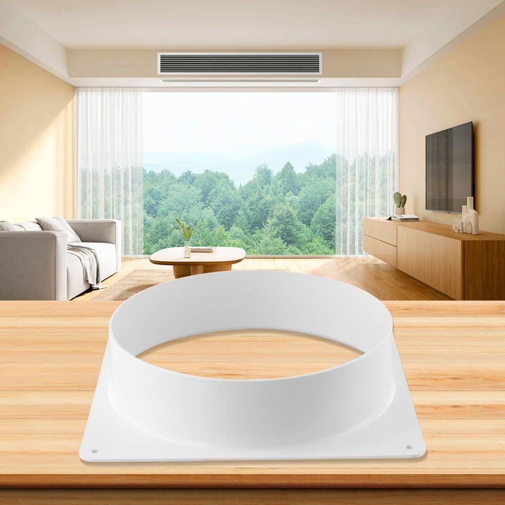 1Pcs Flange Air Vent Duct Connector Straight Ventilation Pipe Durable Air Outlet Adapter