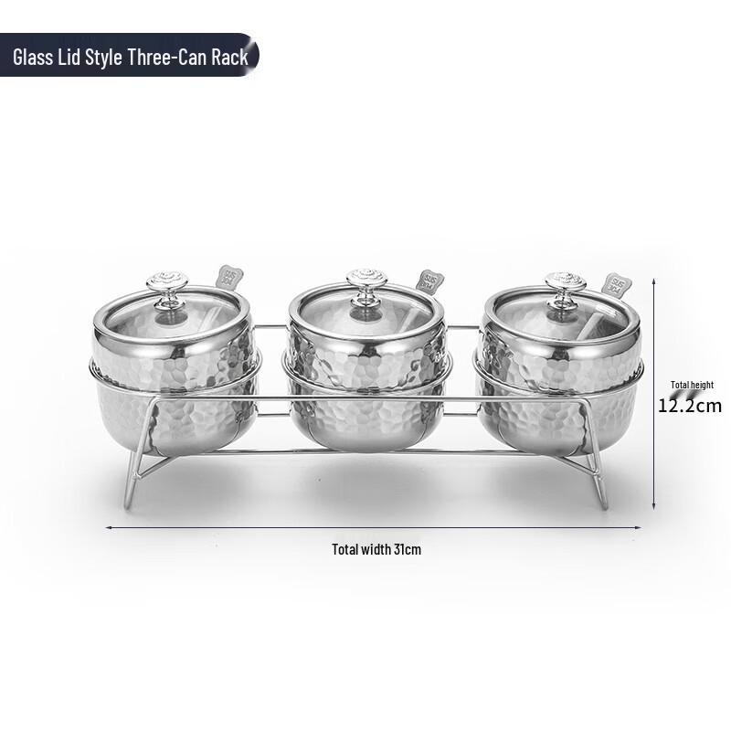 

304 Stainless Steel Quantitative Salt & Spice Dispenser Set