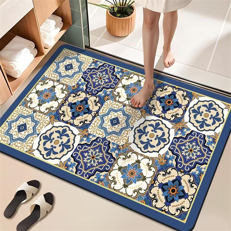 Bathroom Waterproof Non-slip Wear-resistant Carpet Kitchen Floor Mat Door Mat Resistant Non-Slip Washable Foot Mat  Entrance Doormat