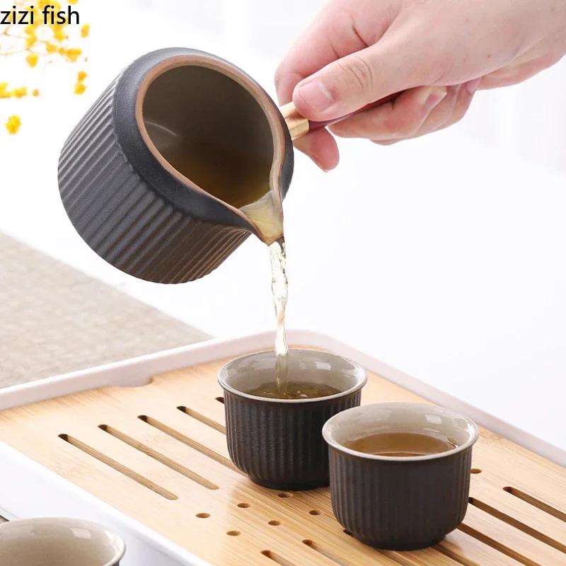 Portable Travel Tea Set Multi Person Kung Fu Tea Set Teapot Teacup Storage Jar Teas Tray Teas Infuser Filter Pot Teaware Sets