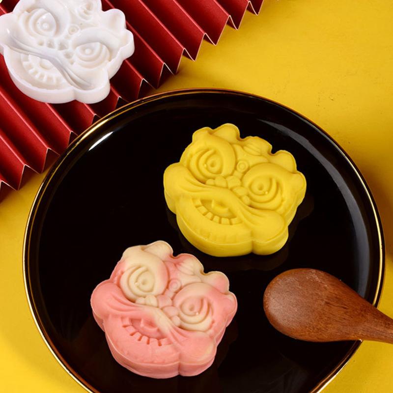 2 stk 75G Kjekstempel Kinesisk År Månekakeformsett Drage Ru Yi DIY Håndpresse Fondant Bakverk Husholdnings Kjøkkenverktøy Selskap