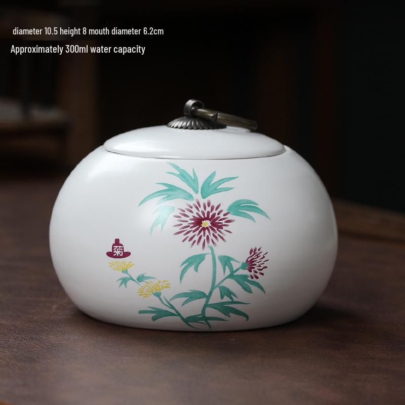 Керамическая банка для чая Сувенир: Маленькая влагостойкая банка для пуэра и белого чая, идеальный подарок с логотипом