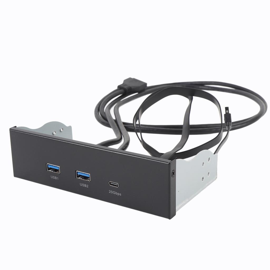 USB Front Panel Hub GEN2x2 USB A TYPE C 3 Ports 5.25 Inch 19 Pin 20Gbps Optical Drive Extension Panel for PC Computer