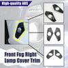 2*Carbon Fiber Color ABS Front Fog Light Lamp Cover Trim Fit For Toyota Rav4 2019-2021
