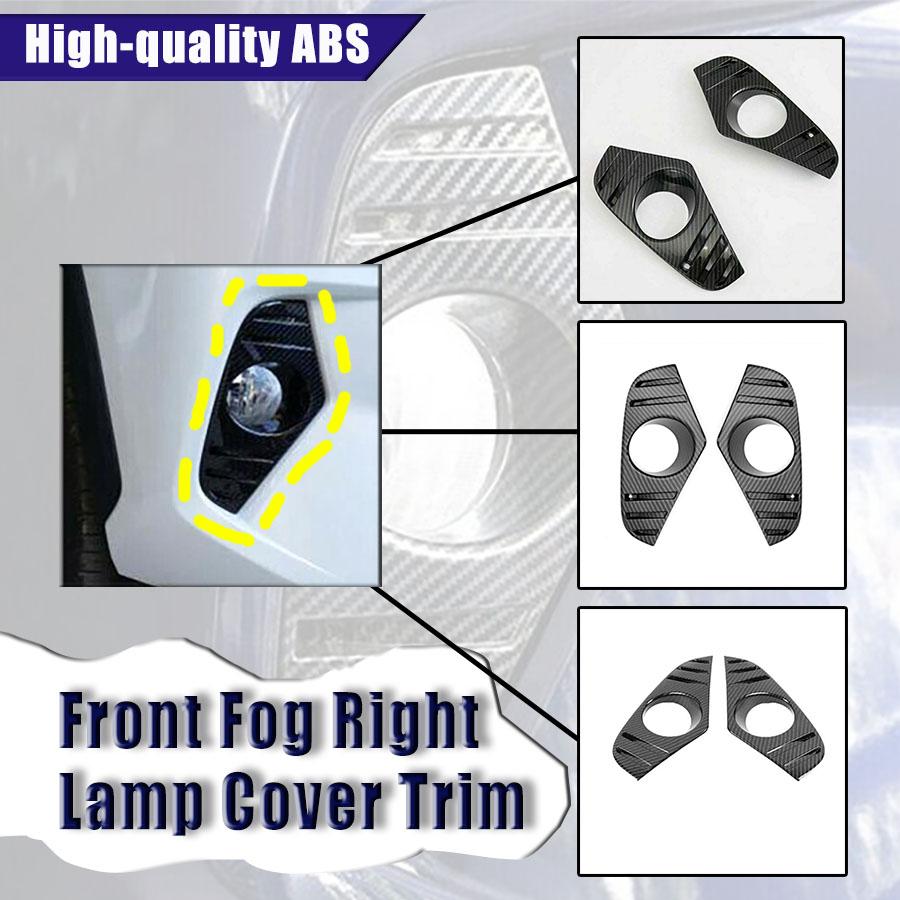 2*Carbon Fiber Color ABS Front Fog Light Lamp Cover Trim Fit For Toyota Rav4 2019-2021