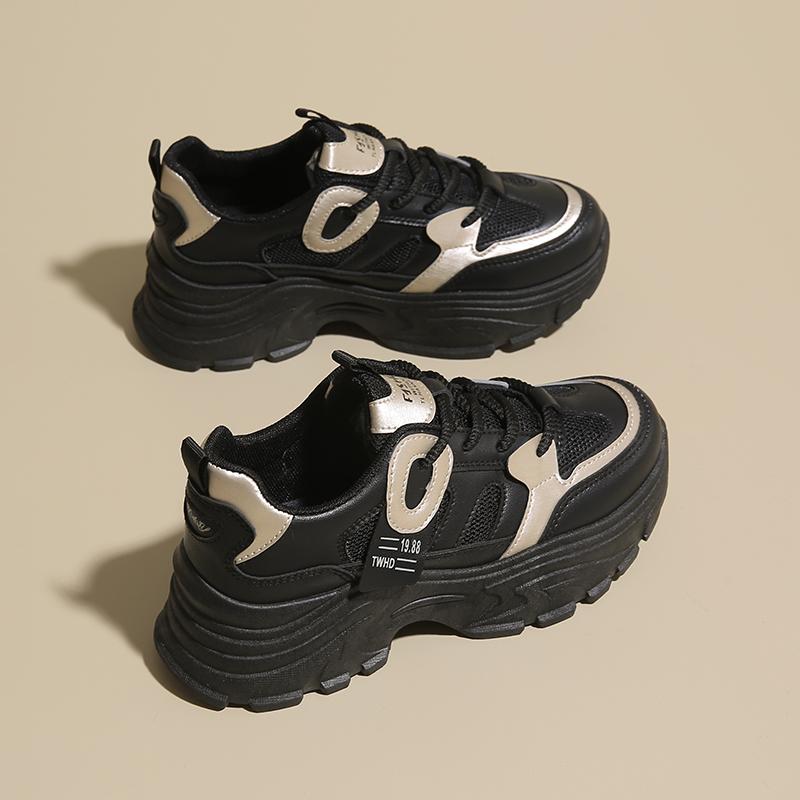 Fashion CRLAYDK Designer Chunky Sneakers for Women Mesh Platform Casual Dad Shoes Summer Height Increase Wedge Walking Sport Tennis