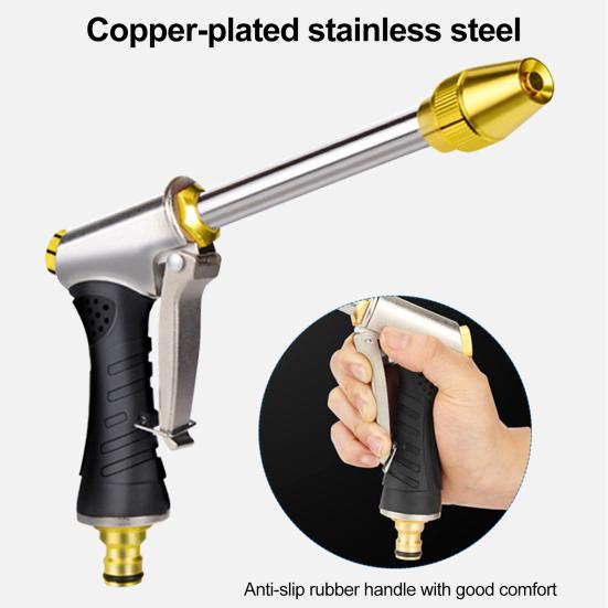 High-Pressure Washer with Soap Dispenser 3 Adjustable Spray Modes Water Sprayer Non-Slip Hose Nozzle