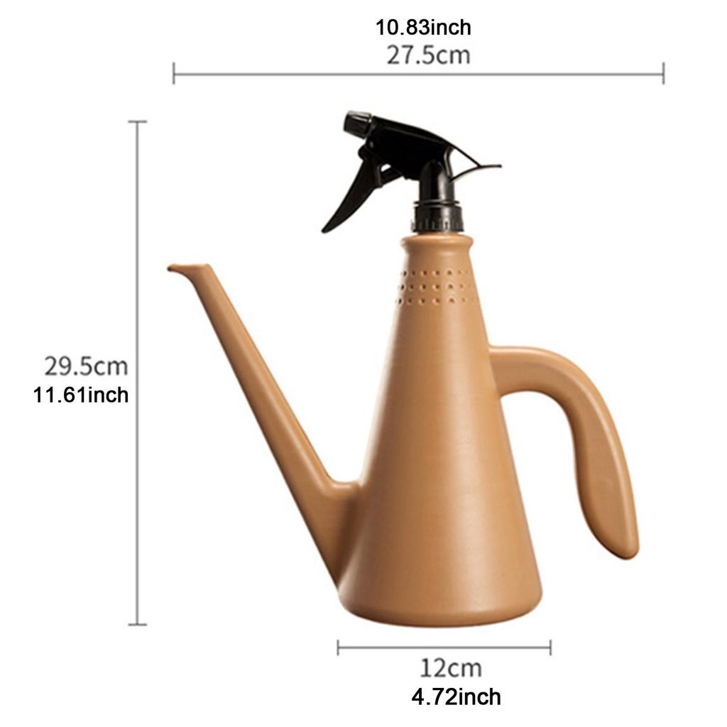 Watering Can 1000ml Watering Bottle Portable Sturdy Double Function Flower Sprayer for Lawn Farmhouse Flower Pot Farm Vegetable