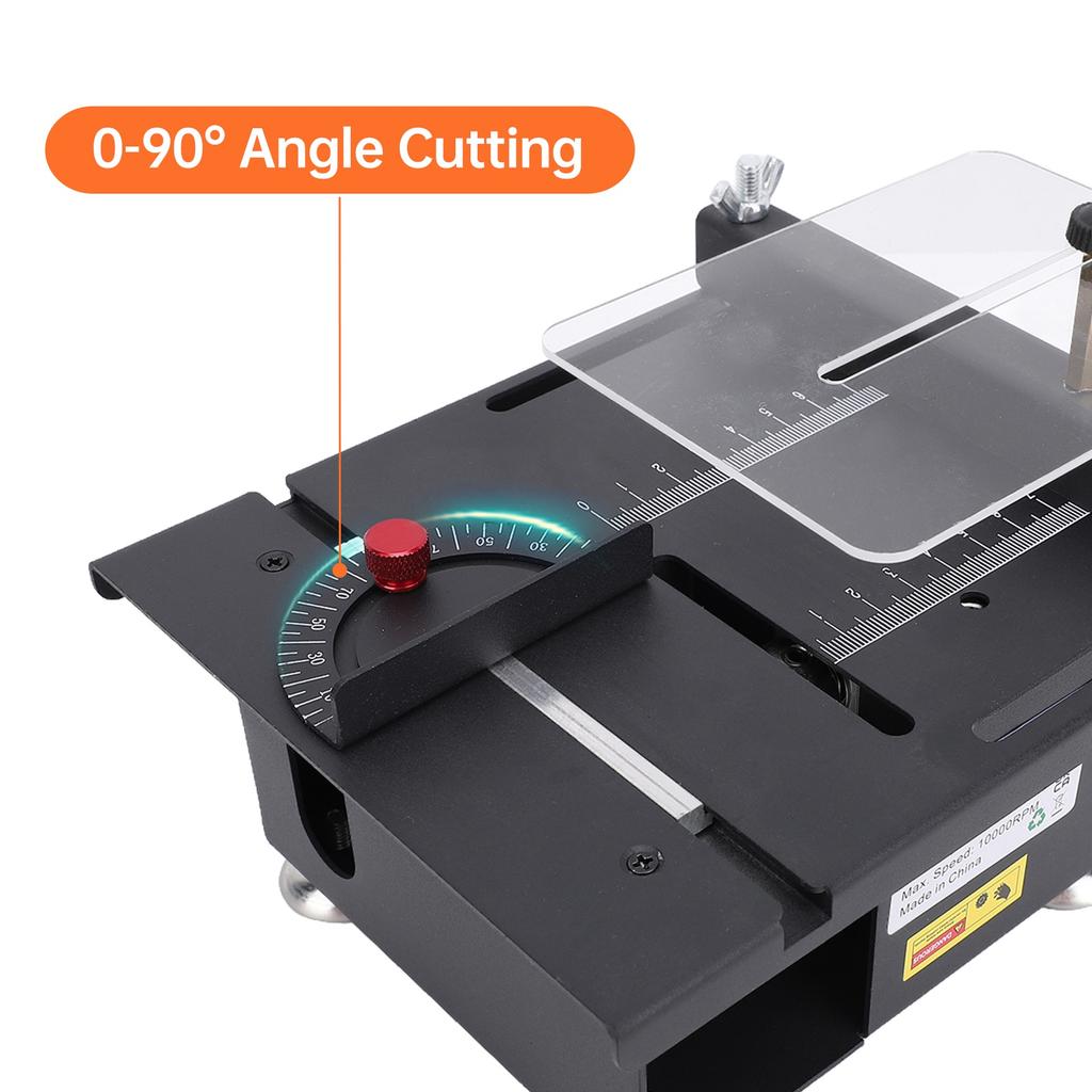 Mini Piła Stołowa Biurkowa Elektryczna do Drewna i Metalu 7 Regulowanych Prędkości Regulacja Kąta z Różnymi Brzeszczotami