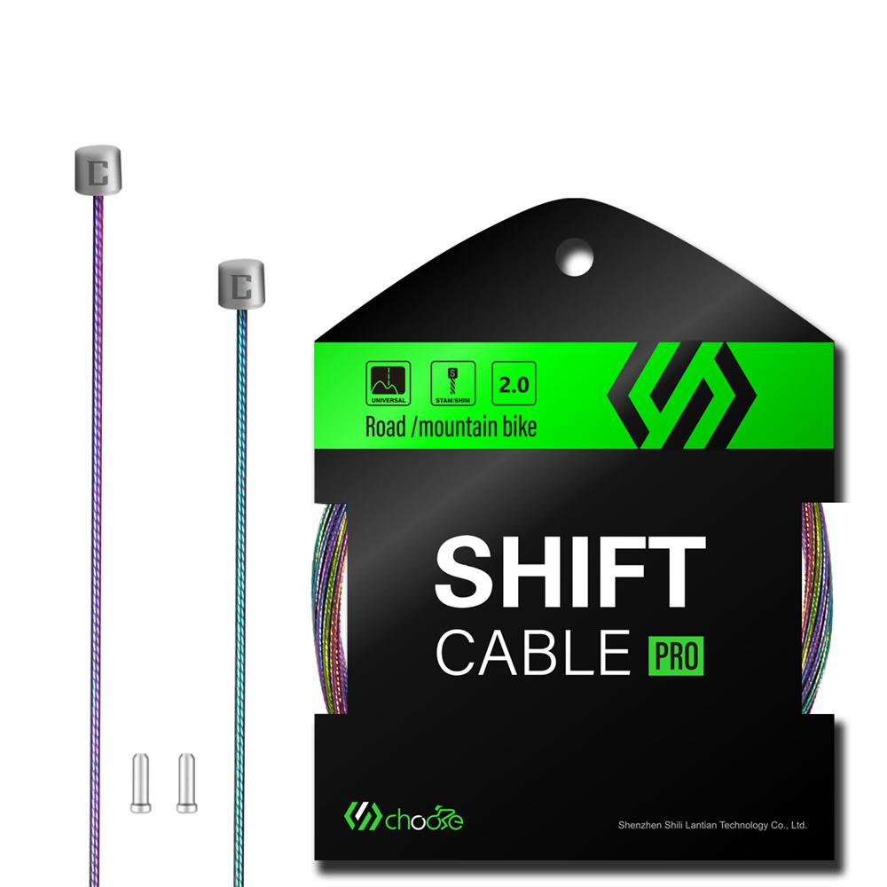 CHOOEE MTB Shift Cable Colored Bicycle Shifter Cable Front Rear Bike Shifting Cable Cores Cycling Accessorie 3000mm 2pcs