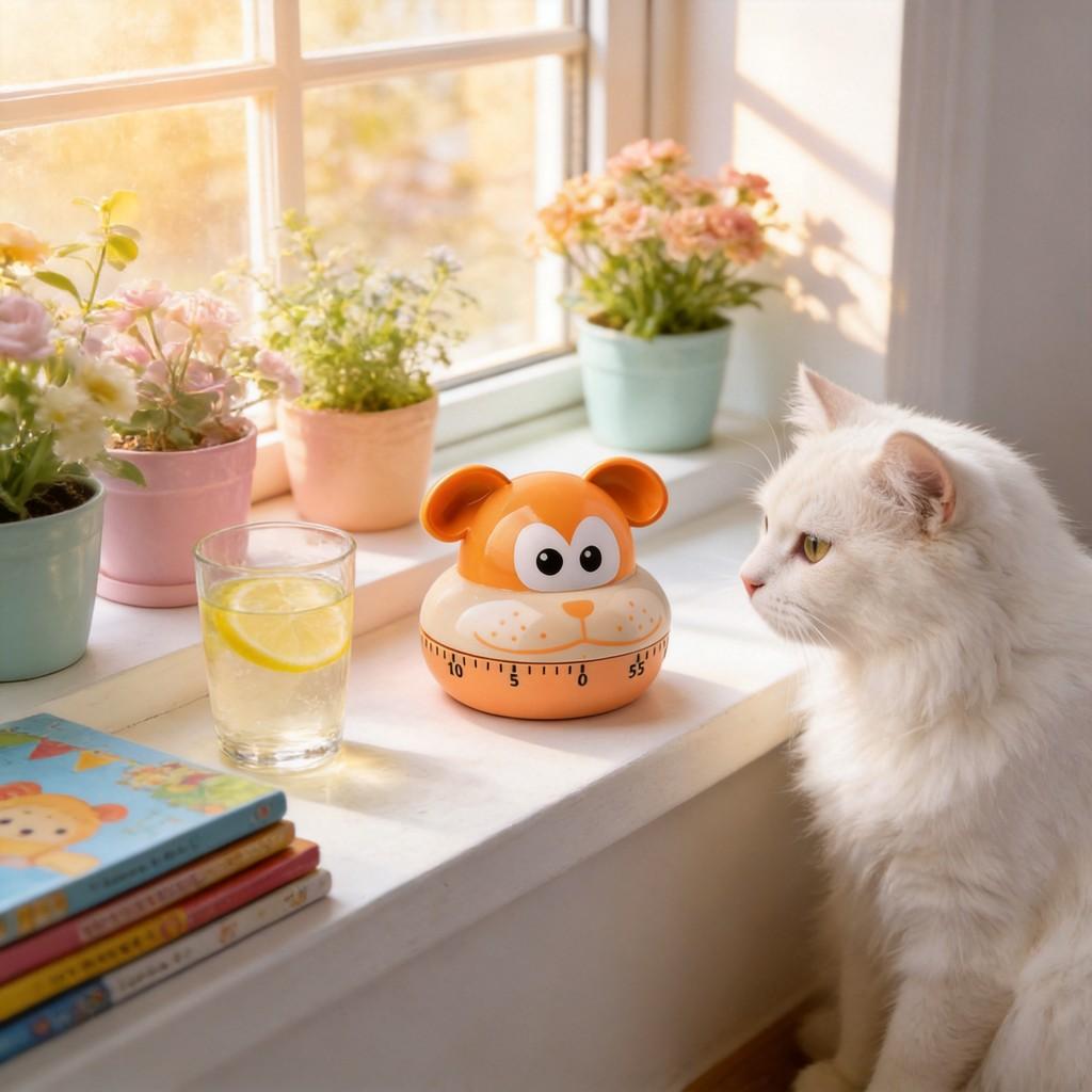 Animal Cartoon Mechanical Timer Kids Learning Time Management Toy With Children Gift