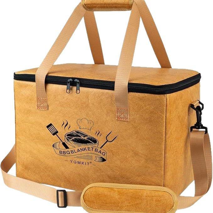 

DuPont paper, insulation bag, barbecue bag, large capacity, meat insulation, picnic barbecue insulation bag, camping equipment, party supplies Pack of 1 коричневый