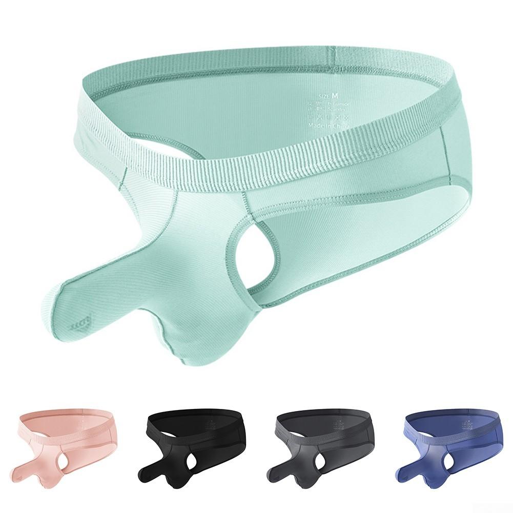 Lingerie Thong Low Waist Quick Drying Solid Bulge Pouch